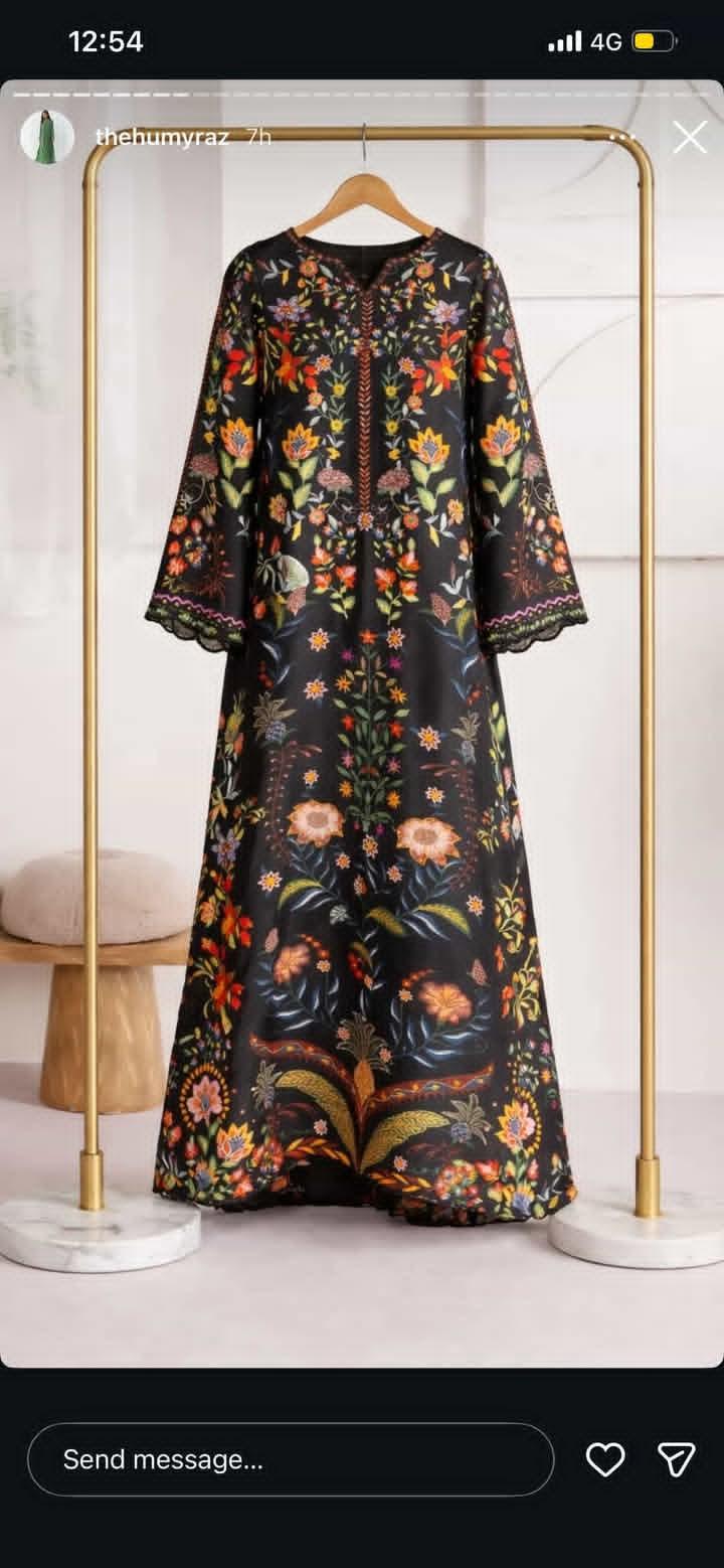 Printed Long Kaftan Shirt for Women | Humyraz