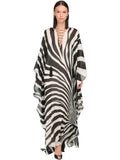 Black Lines Long Kaftan HLK-0017