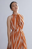 Orange & Peach Stripe Dress HWD-0048