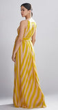 Mustard Stripe Long Dress HWD-0055