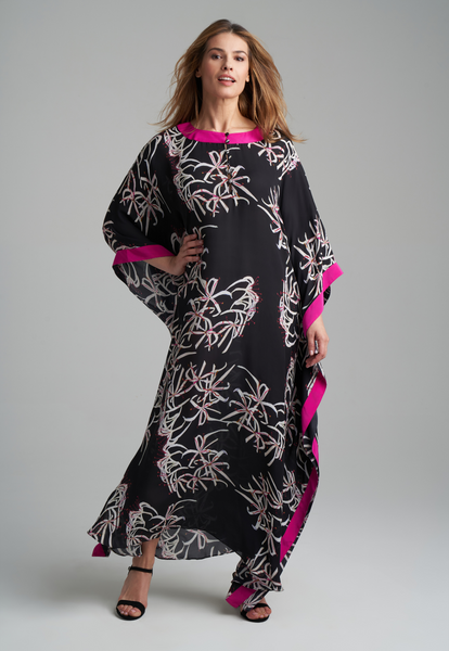 Black & Pink Kaftan HLK-0150