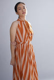 Orange & Peach Stripe Dress HWD-0048