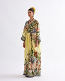 Yellow Floral Kaftan HLK-0055