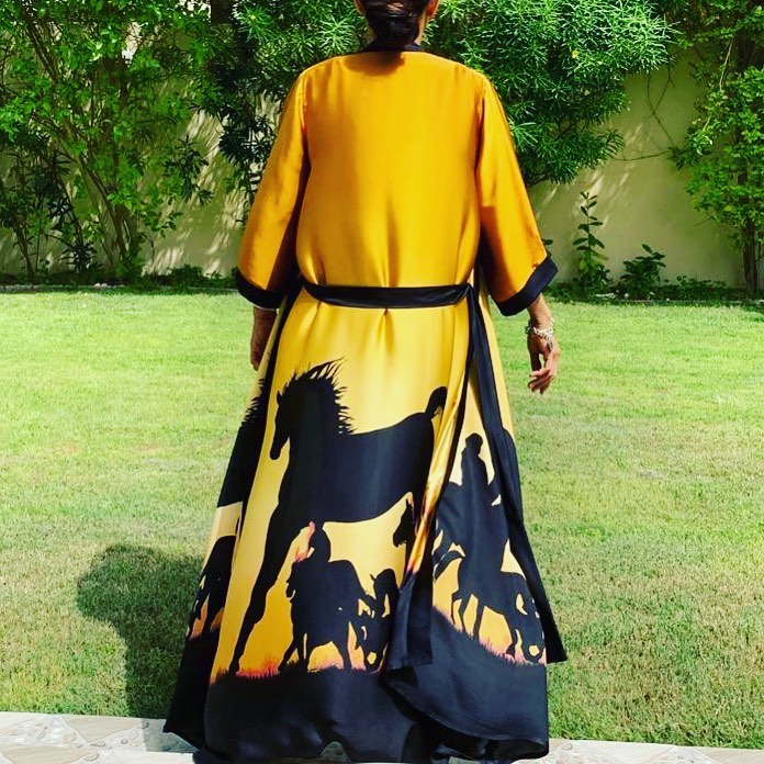 YELLOW GOWN HORSE