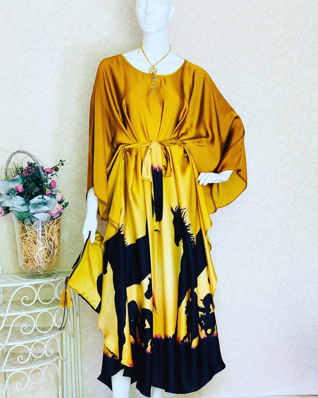YELLOW GOWN HORSE