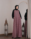 Pink Houndstooth Abaya HAC_0134