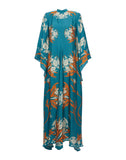 Blue & Orange Long Dress HWD-0059