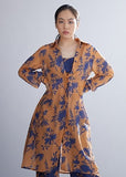 Orange & Blue Floral Dress HWD-0049