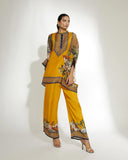 Mustard Floral Shirt Trousers Set HED-0015