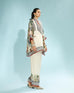 Beige Floral Shirt Trousers Set HED-0020