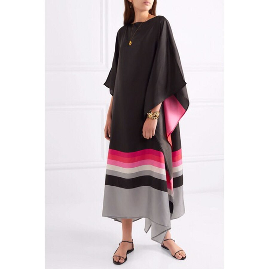 BLACK SILK KAFTAN