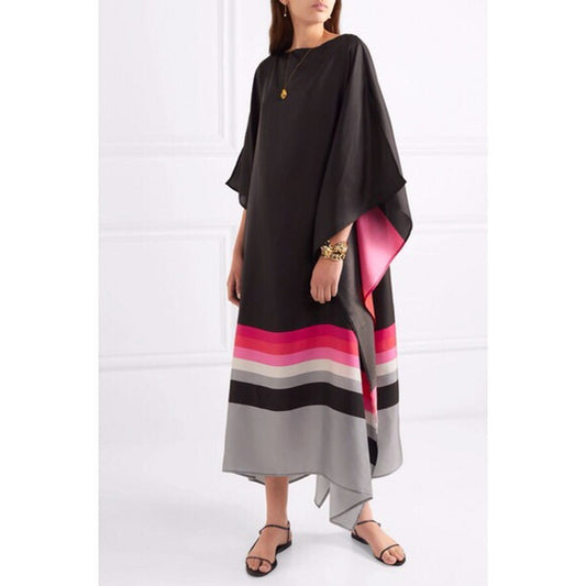 BLACK SILK KAFTAN