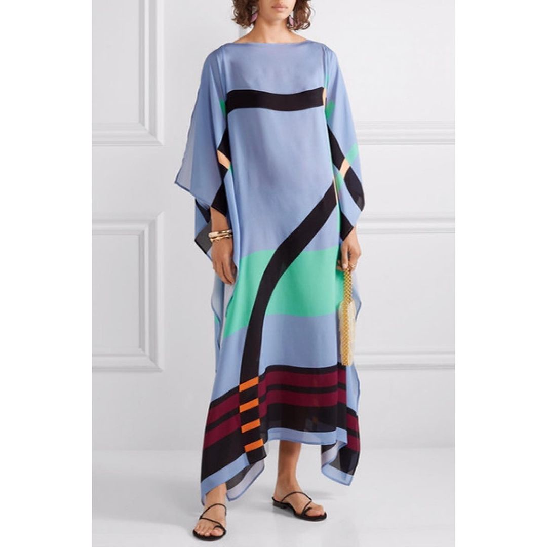 GEOMATRIC BLUE Kaftan