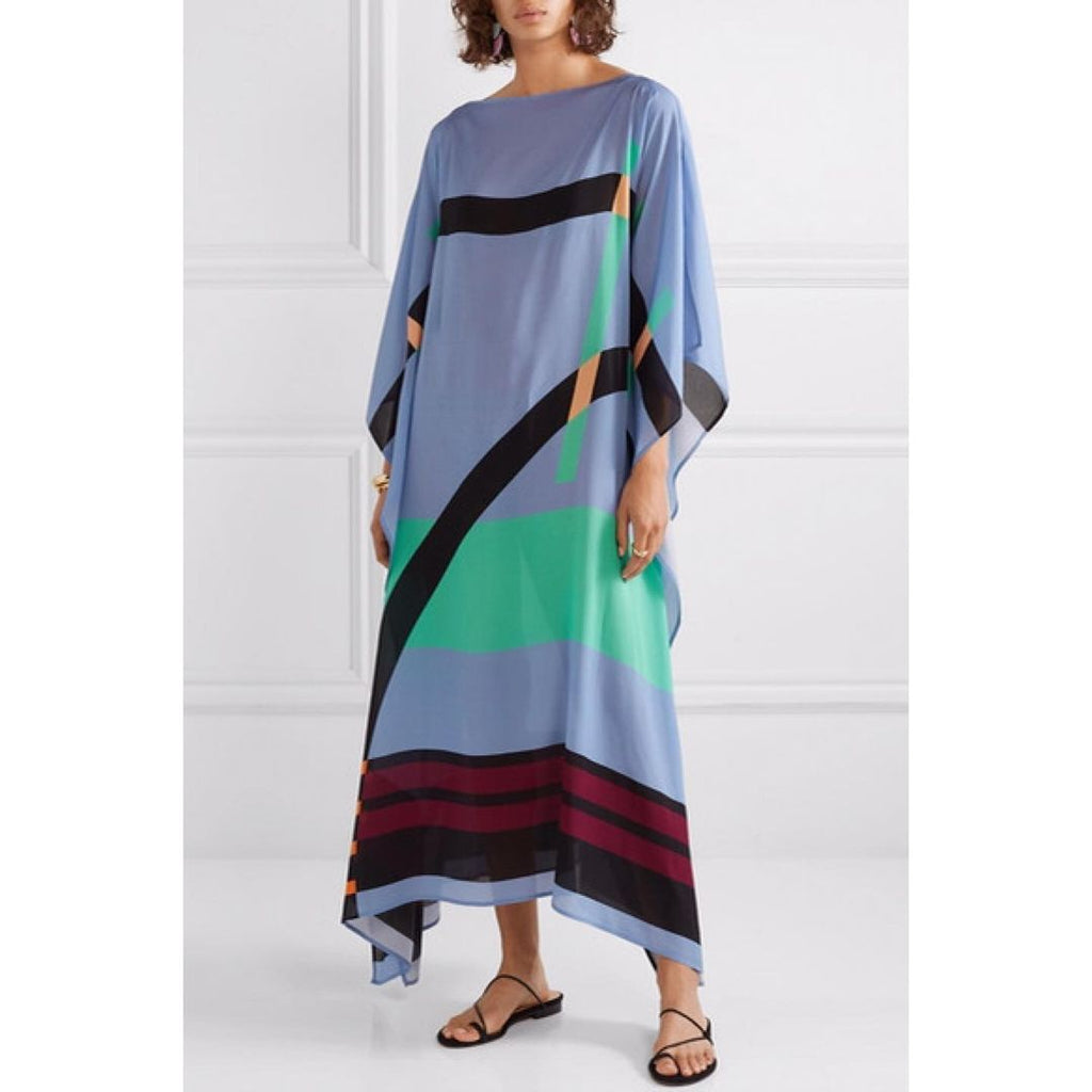 GEOMATRIC BLUE Kaftan