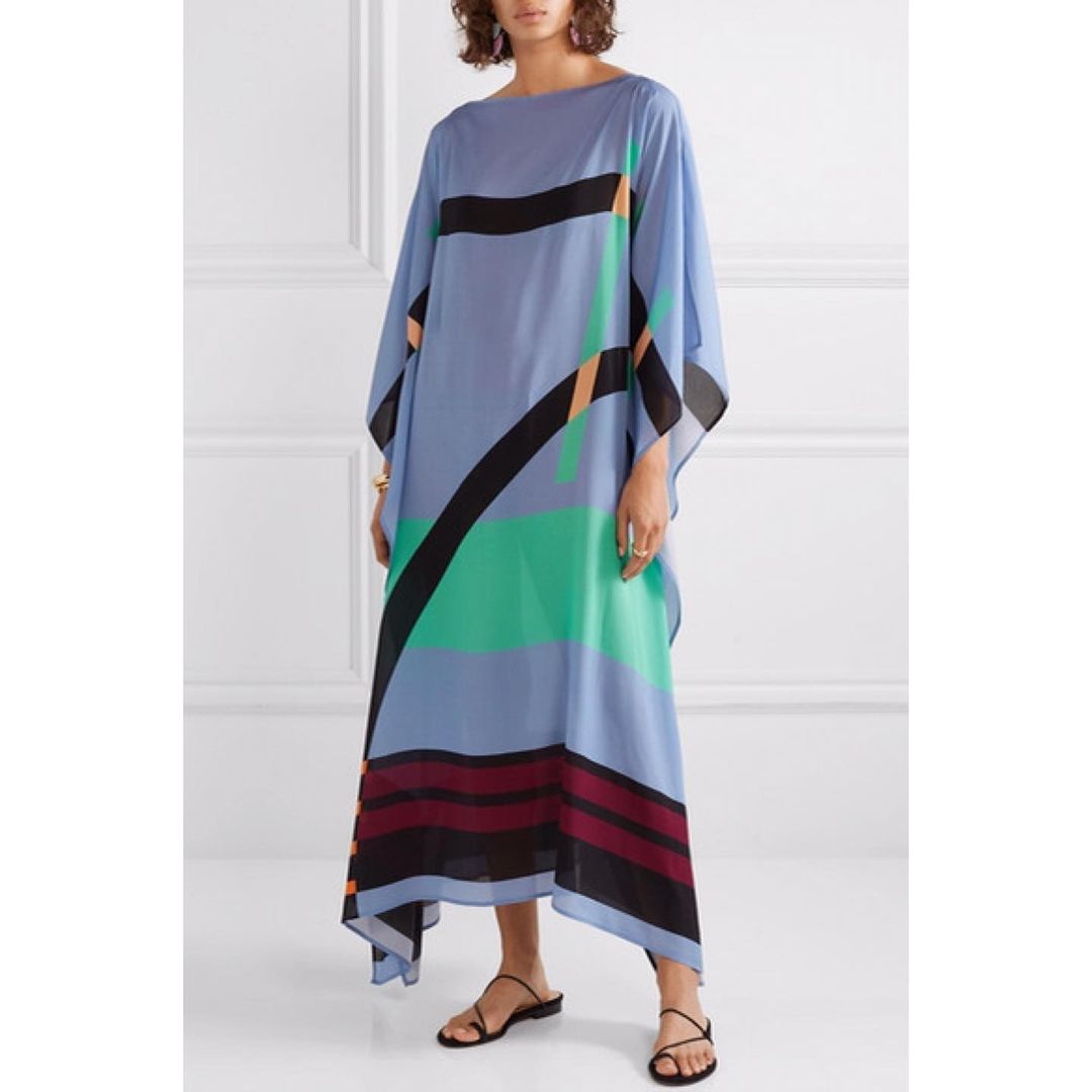 GEOMATRIC BLUE Kaftan