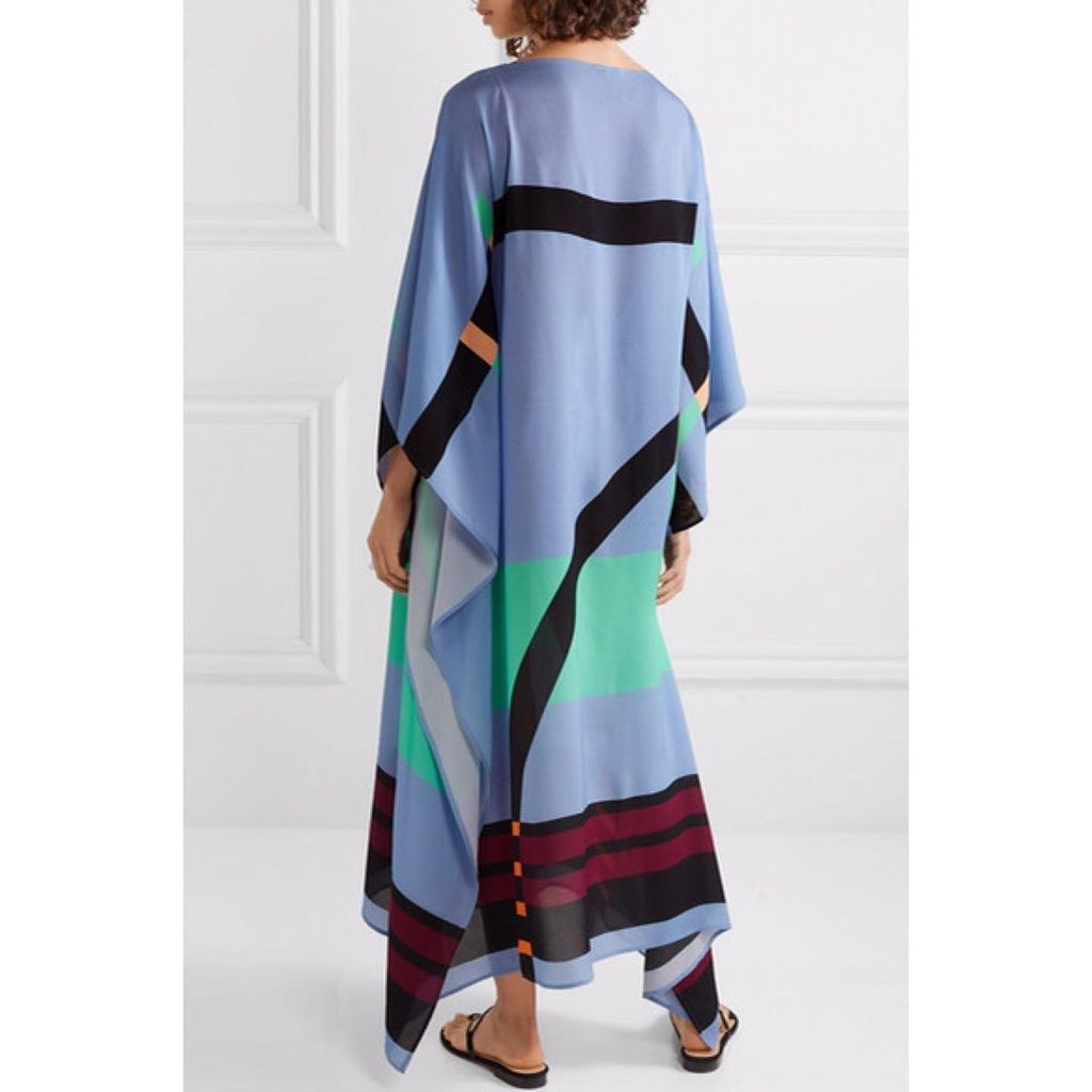 GEOMATRIC BLUE Kaftan