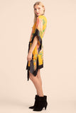 Black & Yellow Floral Kaftan