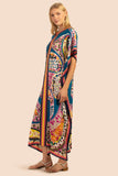 Blue Multi Kaftan HLK-0151