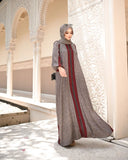 Brown Line Abaya HAC_0041