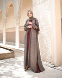 Brown Line Abaya HAC_0041