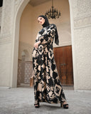 Black & Peach Kaftan HAC-0006