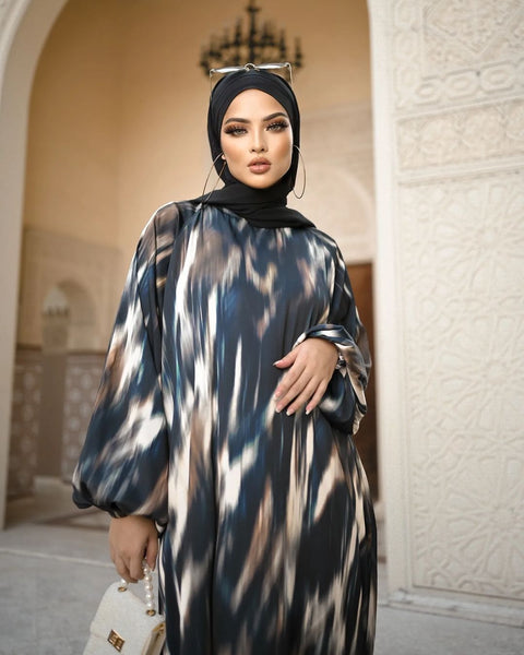 Tiedye Print Abaya HAC_0161