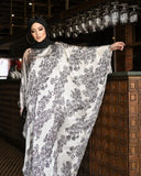 Black & White Abaya Kaftan HLK-0078