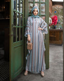 Blue Lines Abaya Kaftan HLK-0075