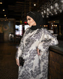 Black & White Abaya Kaftan HLK-0078