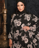 Black & White Abaya Kaftan HLK-0077