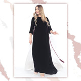 Black & White Velvet Gown HVC-0009