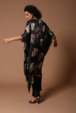 Black Floral Kaftan Set HCS-0021