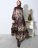 Colored Cheetah Frock HLF-0020