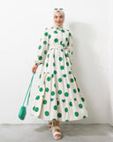 Polka Dot Abaya HLF-0014