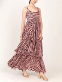 Abstract Three Layer Long Frock HLF-0054