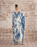 White & Blue Kaftan HWB-0002