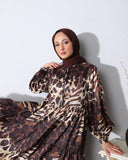 Colored Cheetah Frock HLF-0020