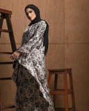 Black Floral Kaftan Abaya HAC-0025