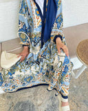 Blue Floral Frock AUG-0013