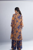 Orange & Blue Floral Dress HWD-0049