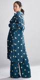 Teal &Cream Polka Dot Trench Cover HWD-0053