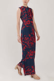 Blue & Red Floral Jumpsuit HWD-0036