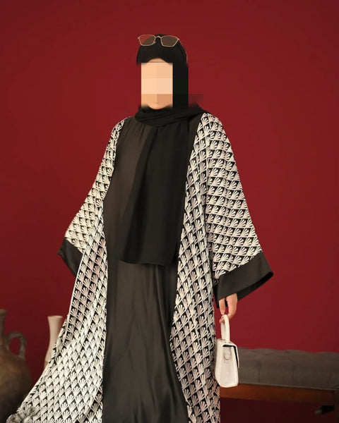 Black & White Abaya HAC-0016