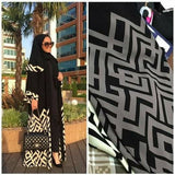 Black & White Abaya HAC-0010