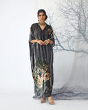 Taupe Velvet Kaftan Trousers Set HVC-0032