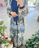 Blue Floral Frock AUG-0013