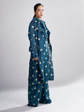 Teal &Cream Polka Dot Trench Cover HWD-0053