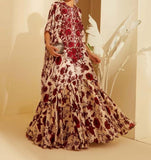 Red Sharara Set HMAY-0012