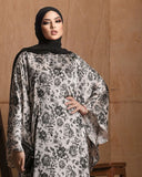 Black Floral Kaftan Abaya HAC-0025