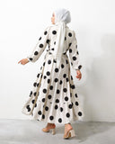 Polka Dot Abaya HLF-0015